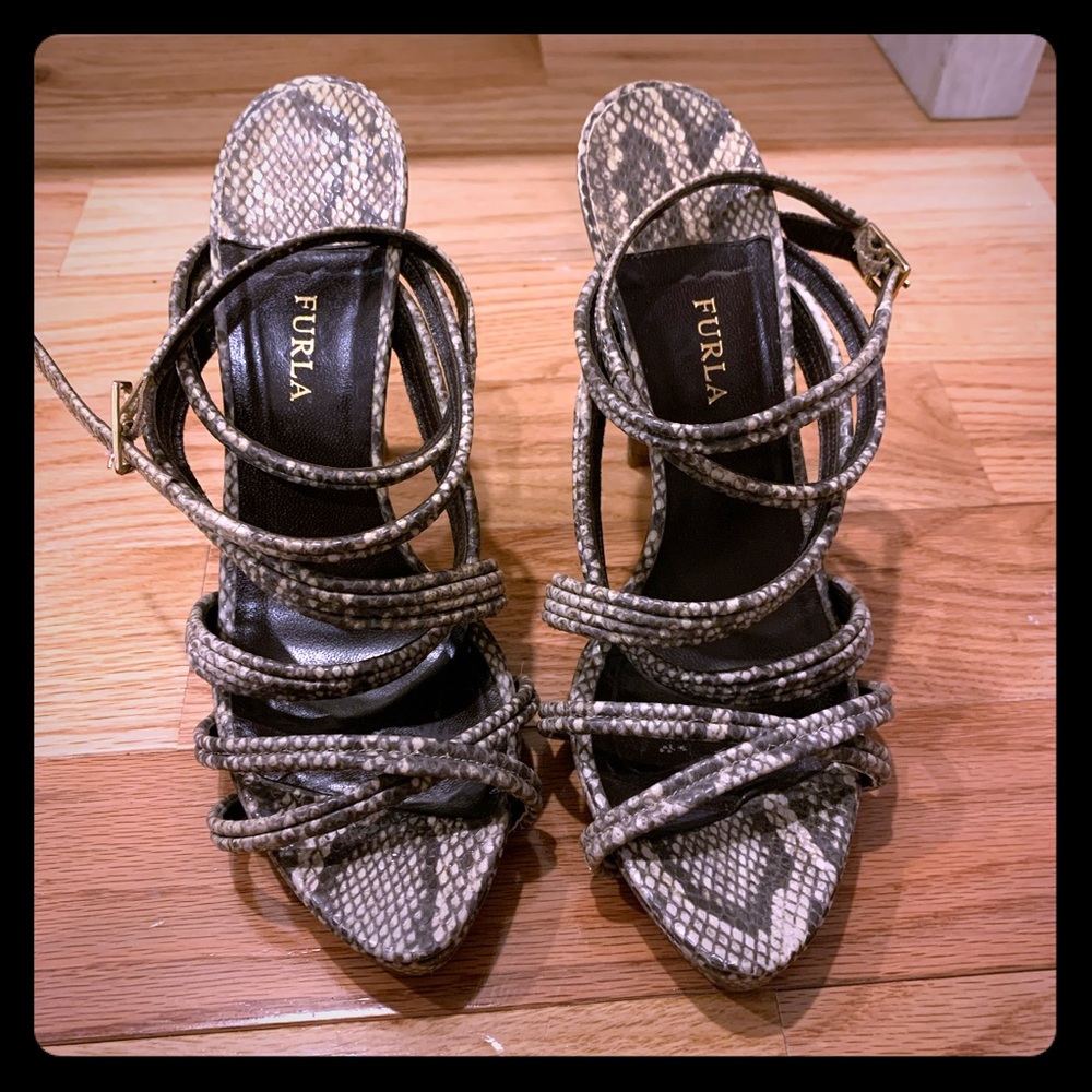 Furla stilettos leather snakeskin